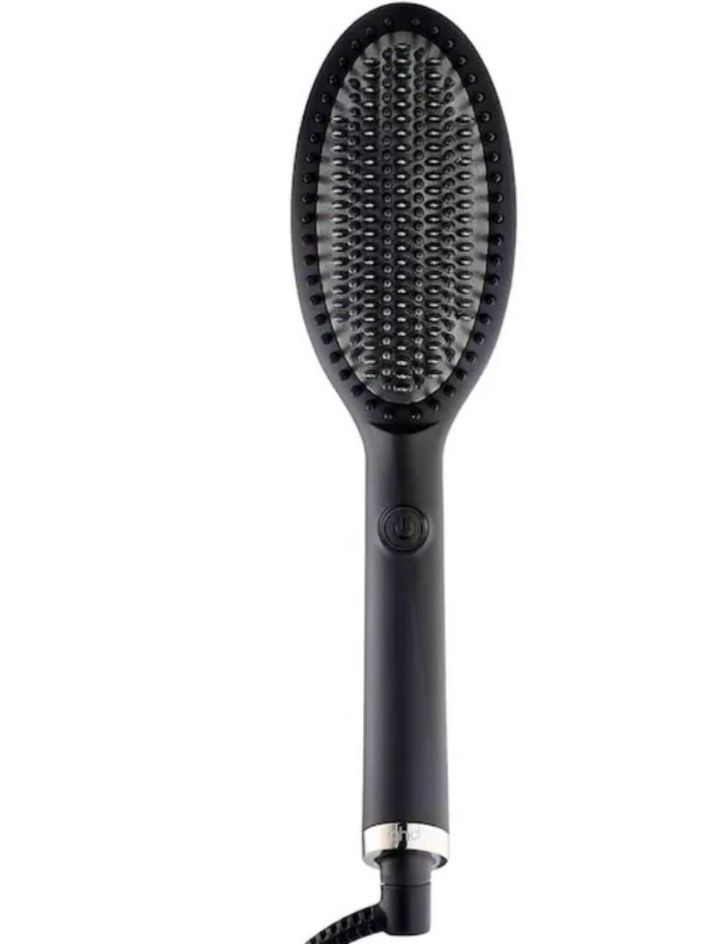 Electric Heated Hair Straightening Brush for Men - Black
